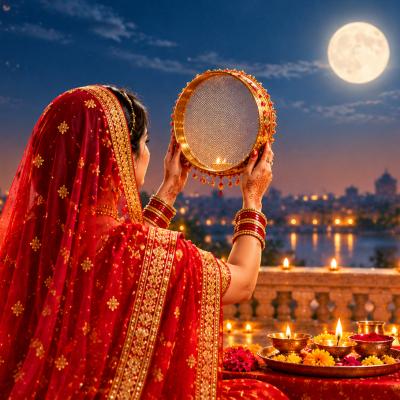 करवा चौथ: व्रत का महत्व, पूजा विधि और चंद्र दर्शन